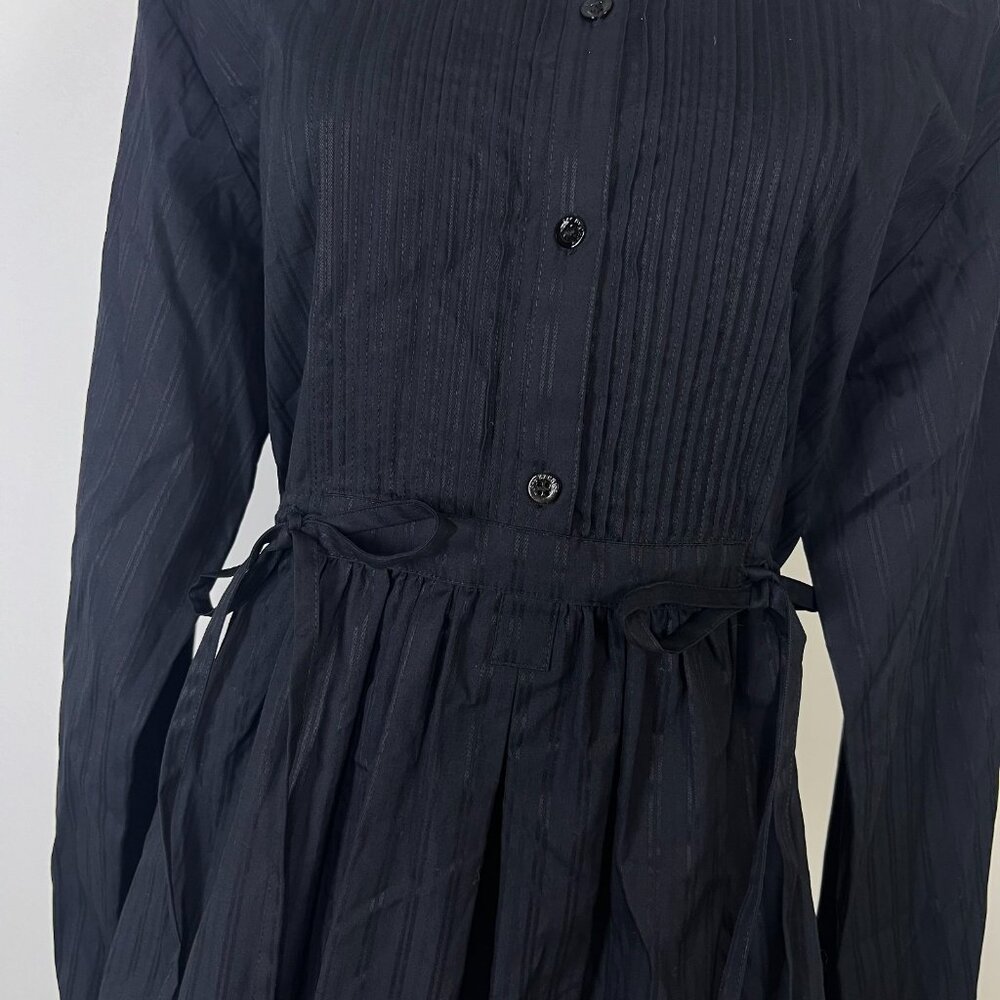 NWOT SEE BY CHLOÉ Long Sleeve Mini Shirt Dress Black Size 38 - Picture 5 of 12
